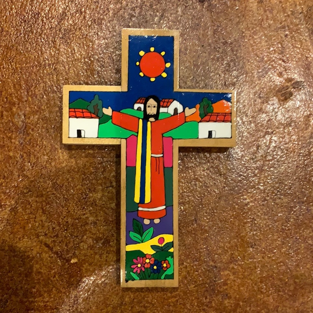 Beautiful Cross with Jesus Arms Open
